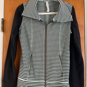 lululemon athletica Black and mint Striped Jacket